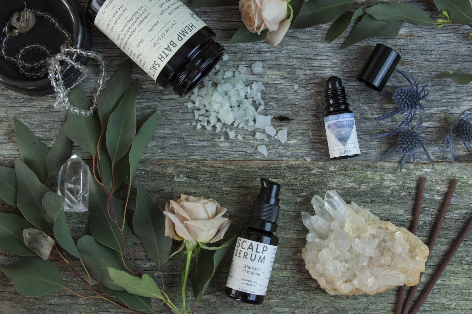 Serums and crystals from Ambika