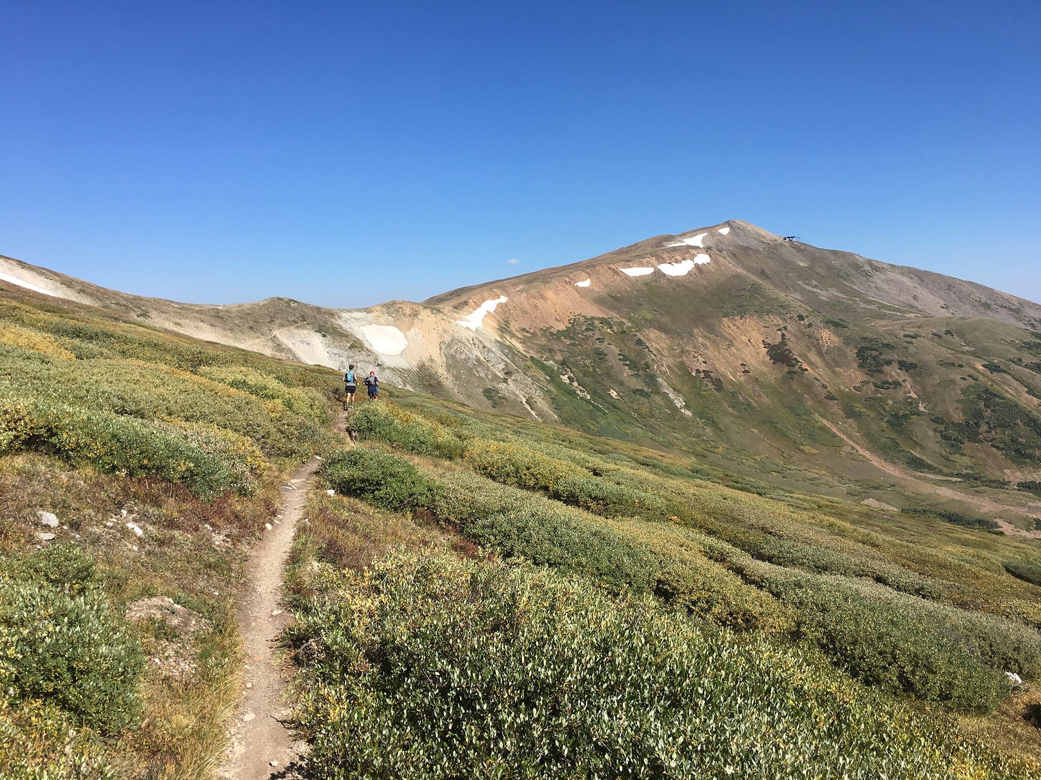 The ascent up Peak 8 in the summertime in Breckenridge