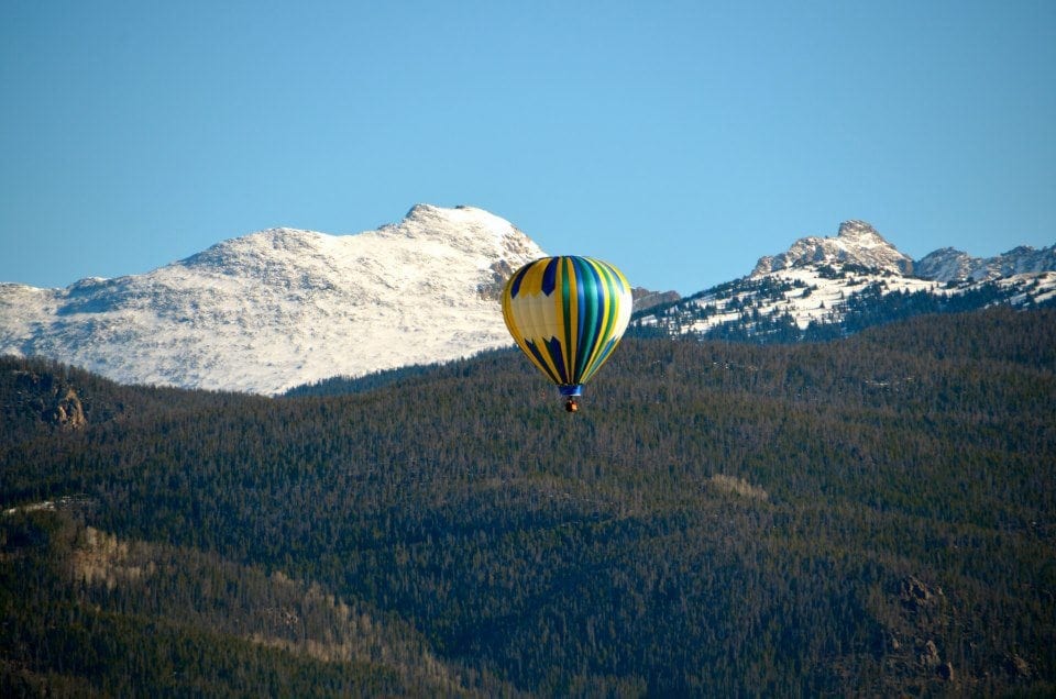 Hot Air Balloon above Breckenridge