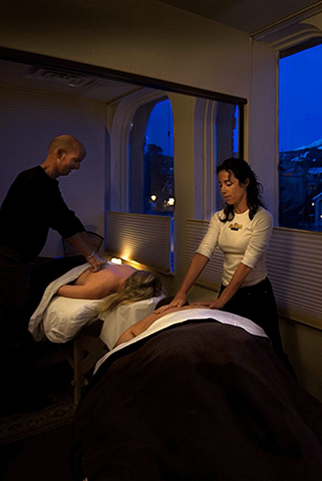 Couples Massage by candlelight at Blue Sage Spa
