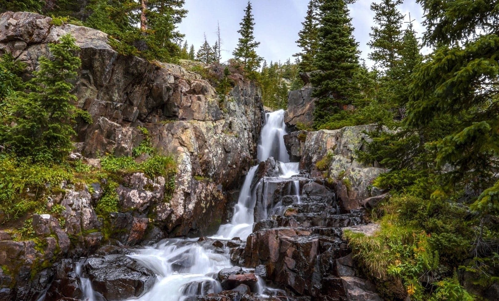 Continental Falls in the summertime in Breckenridge.