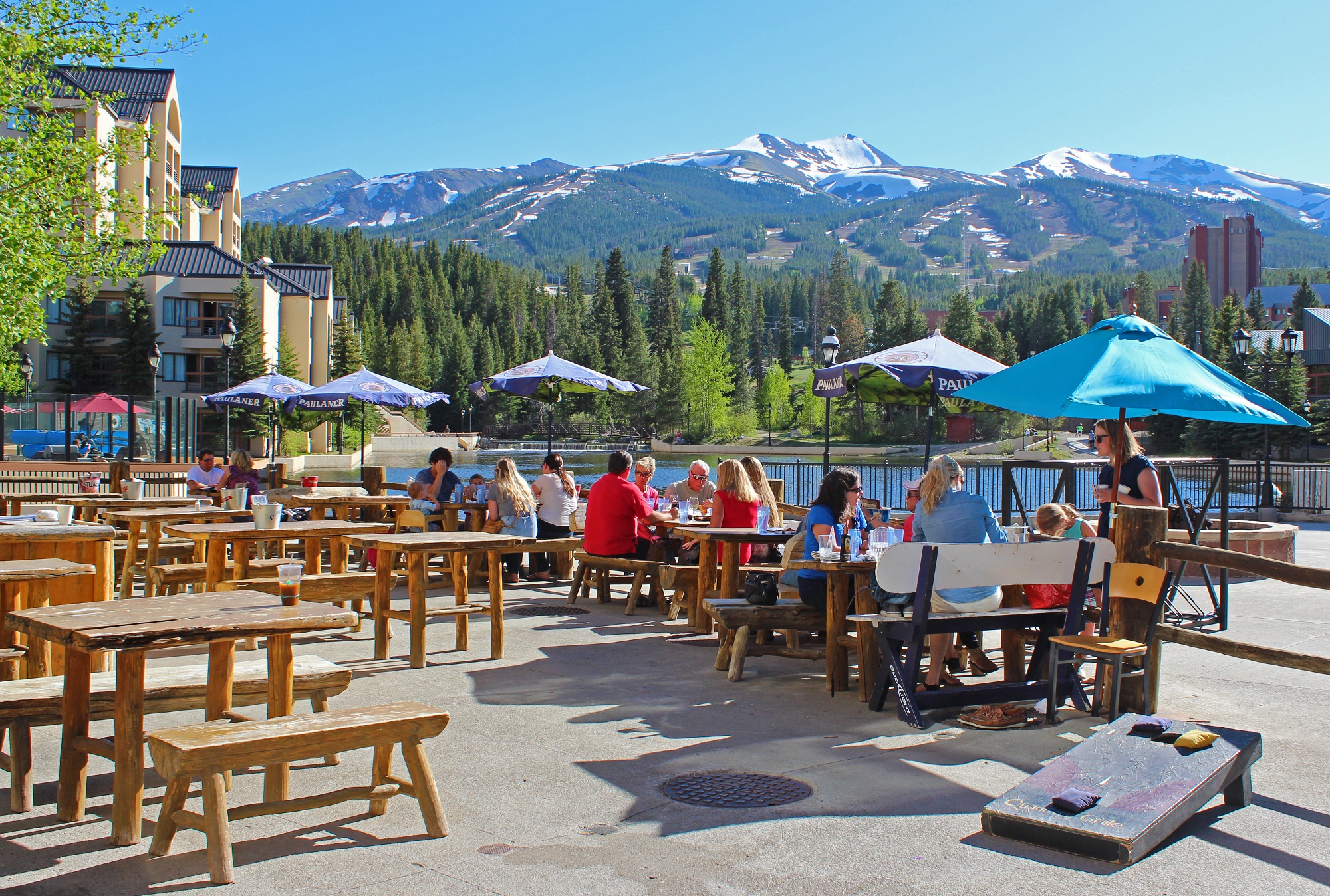 Quandary Grille Patio during a Breckenridge Summer
