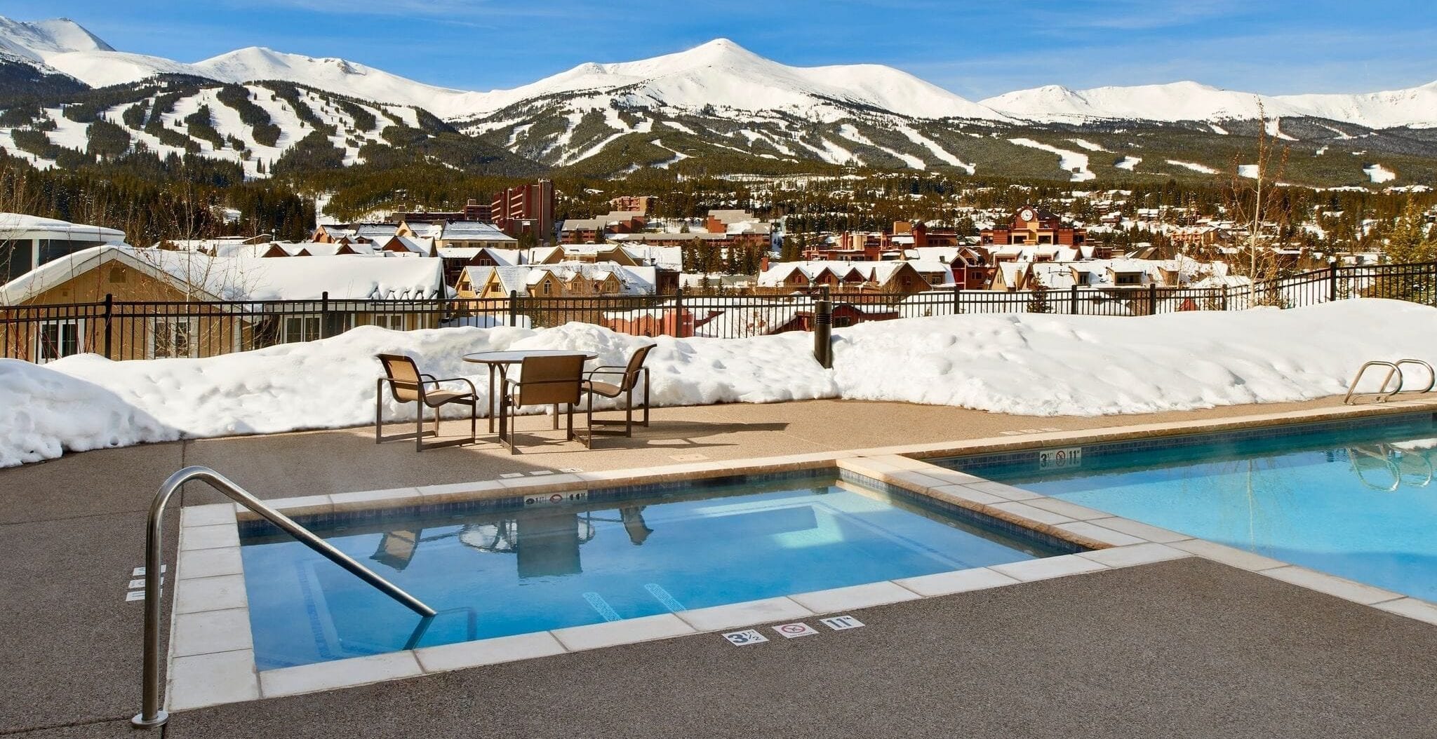 Breckenridge Residence Inn Hot Tub and mountain view