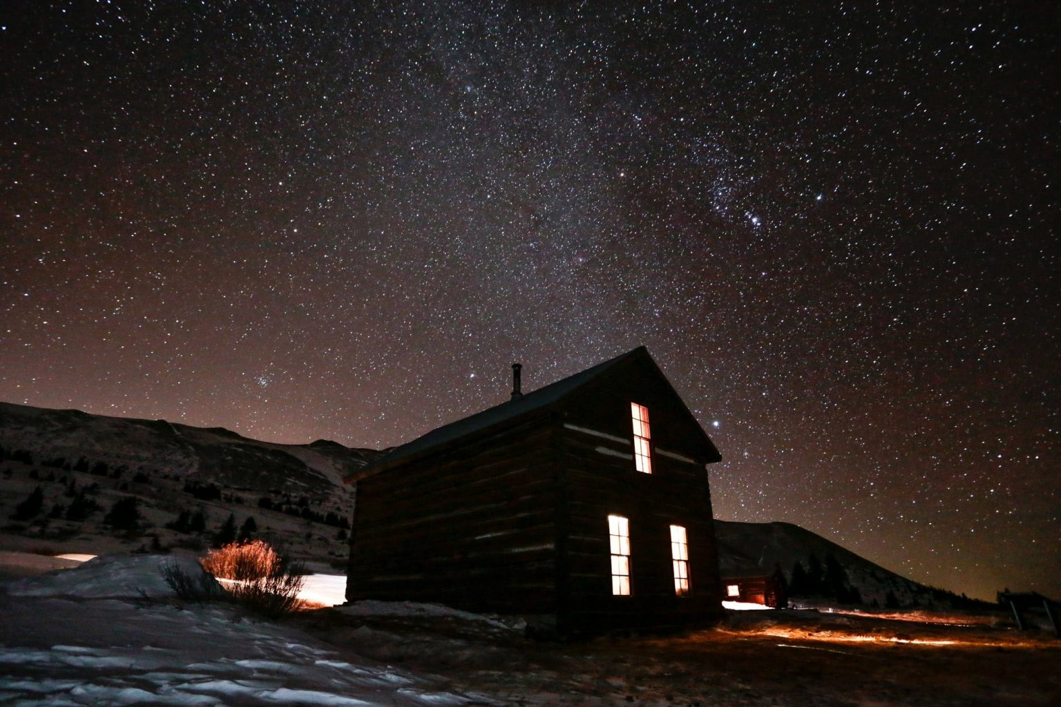 Section House under the stars on Boreas Pass.