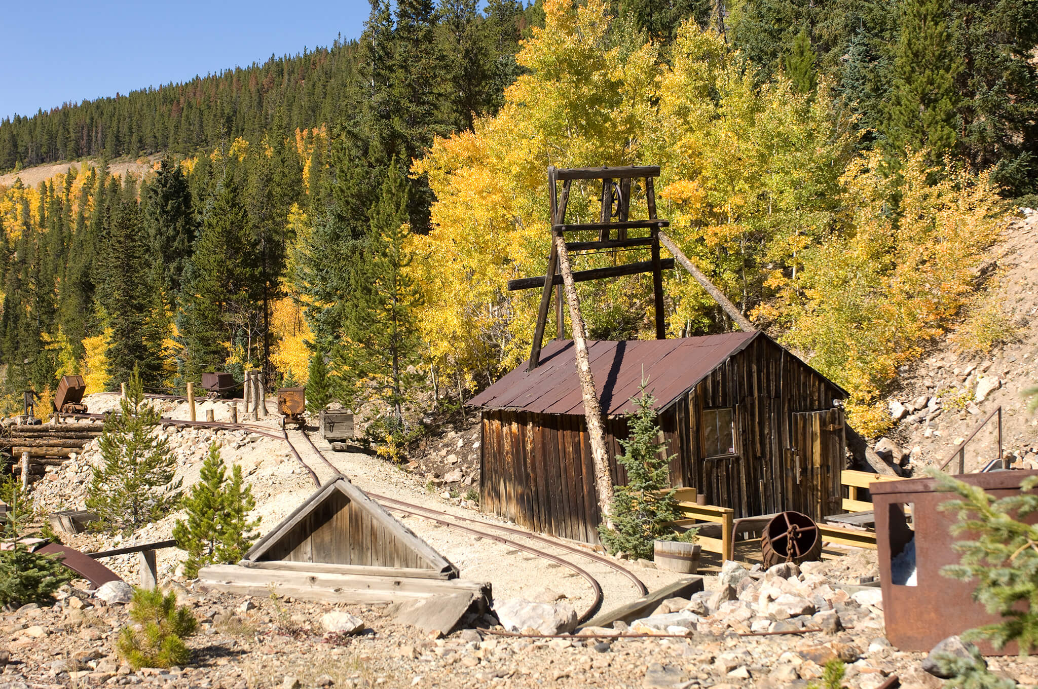 Breckenridge's Washington Mine in the fall