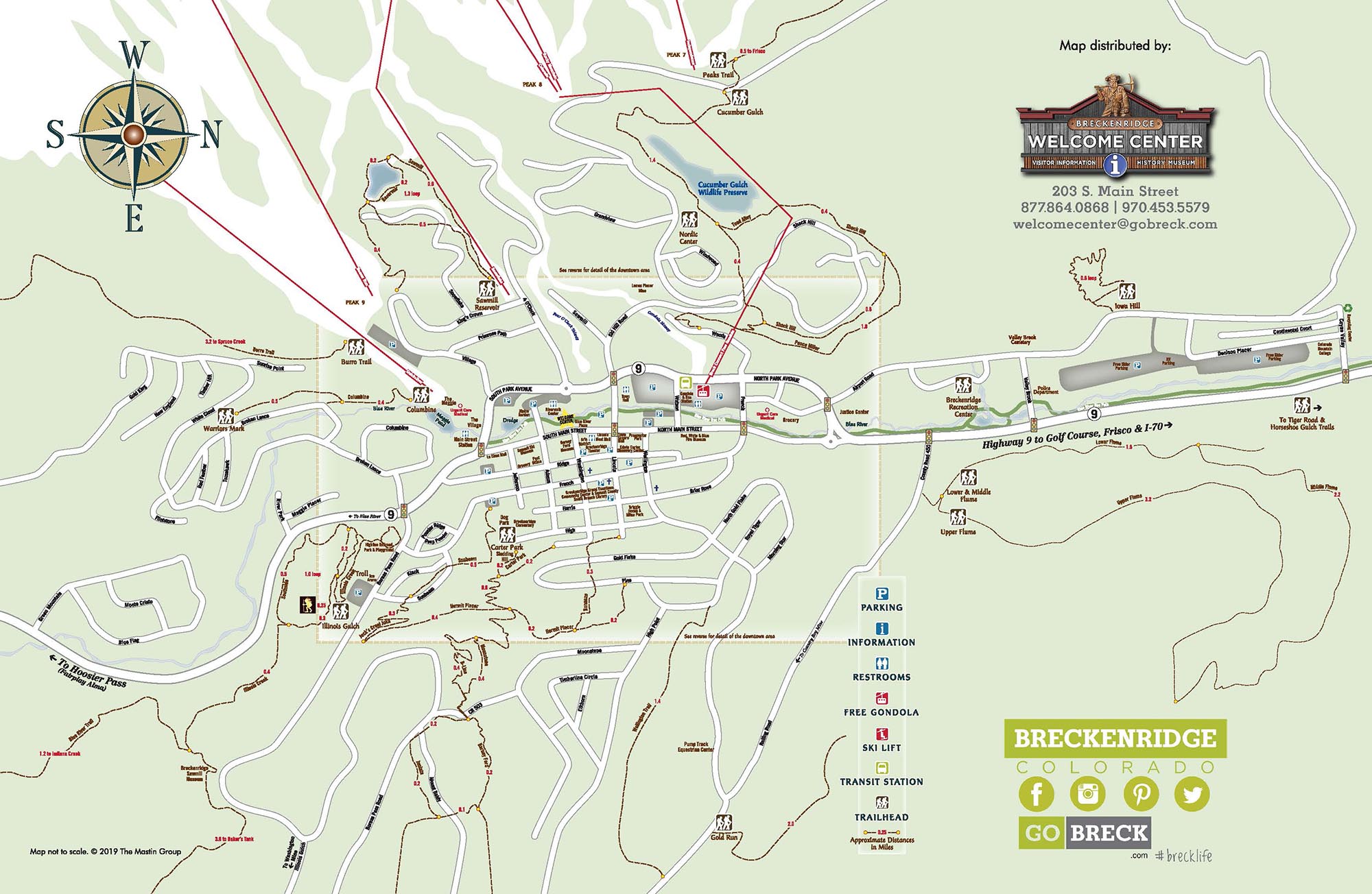 Breckenridge's public transportation system map