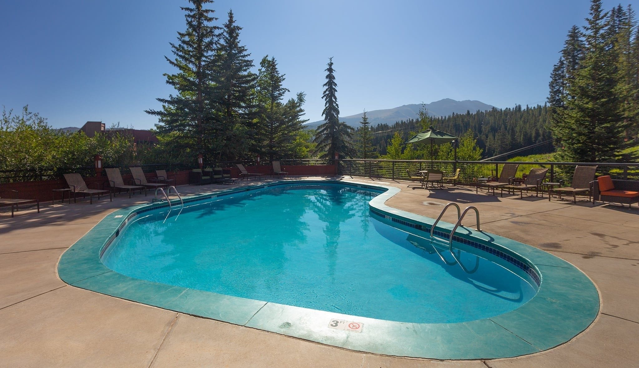The pool area for Building 4 at Beaver Run Resort in Breckenridge