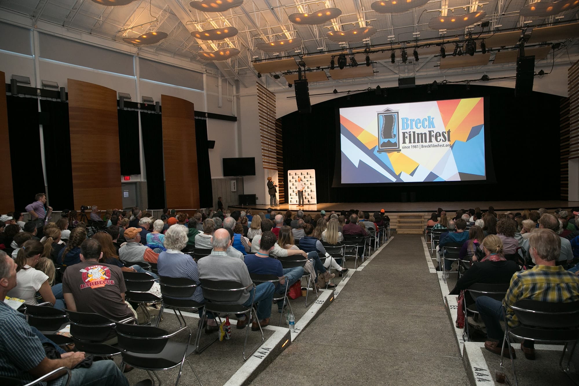 Audience at the annual Breck Film Fest which celebrates the art of filmmaking.
