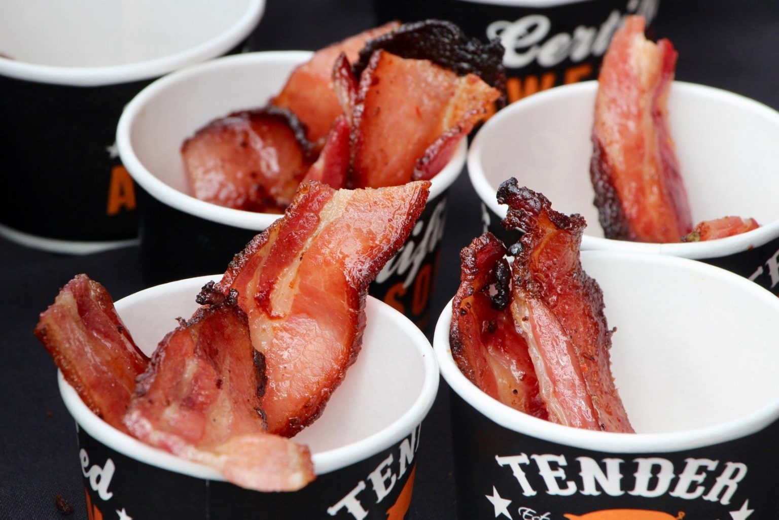 Bacon in cups at Breckenridge Hogfest