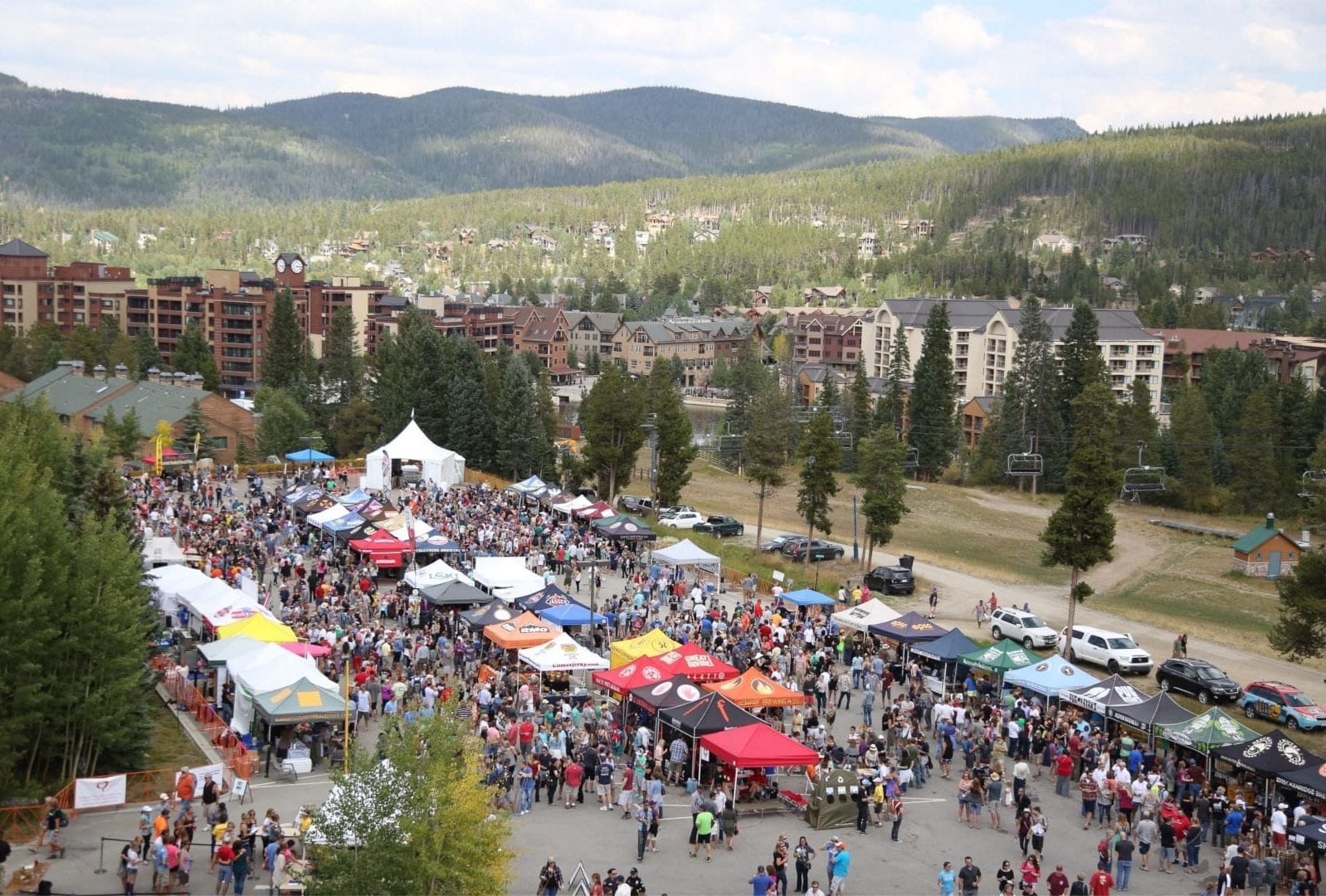 Breck Summer Beer Festival seen from above. 