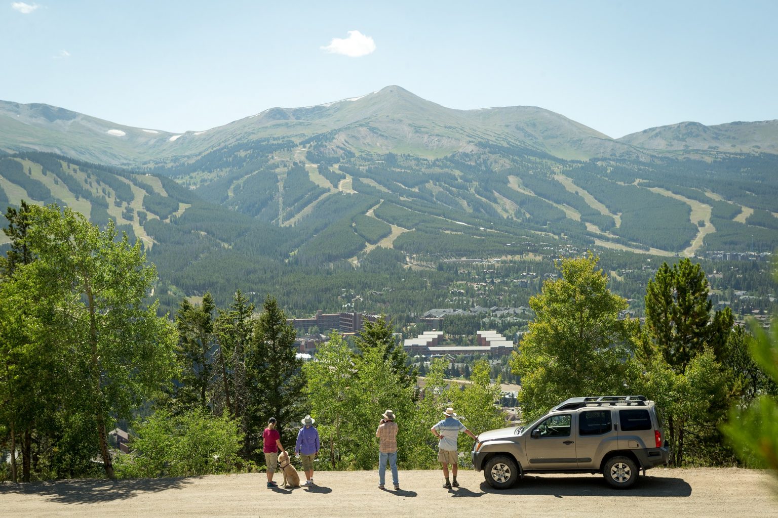 Scenic view of Breckenridge from car pullout