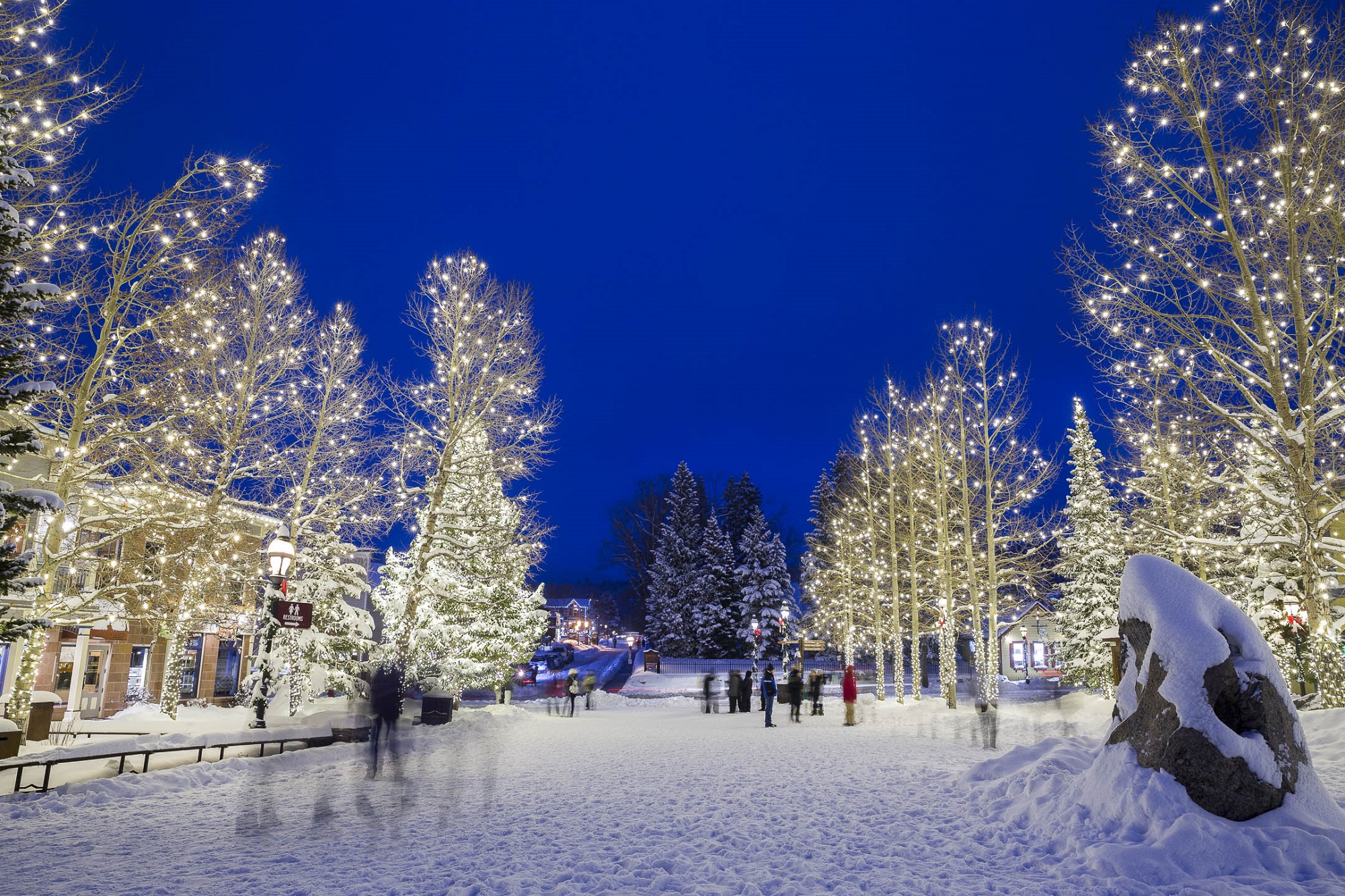 Christmas lights around Breckenridge