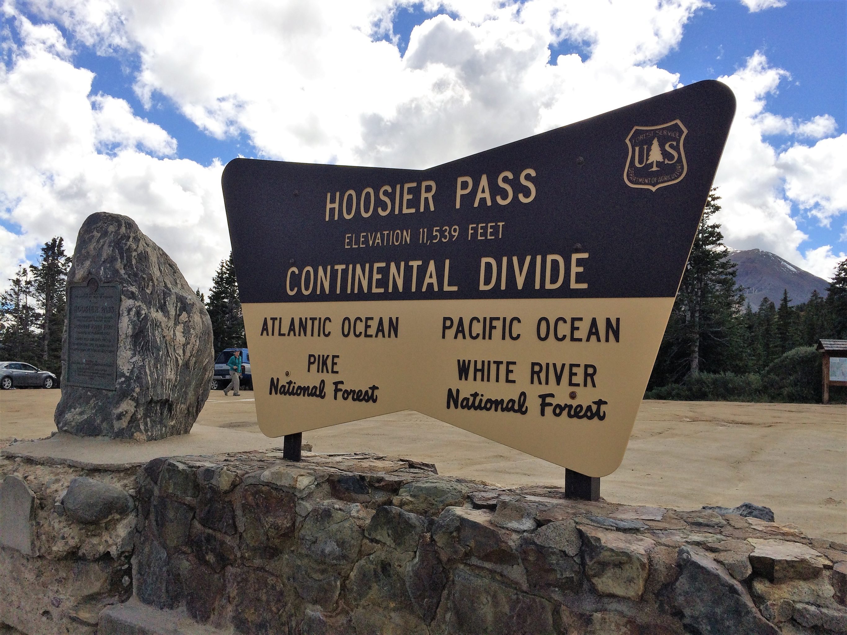 Hoosier Pass sign