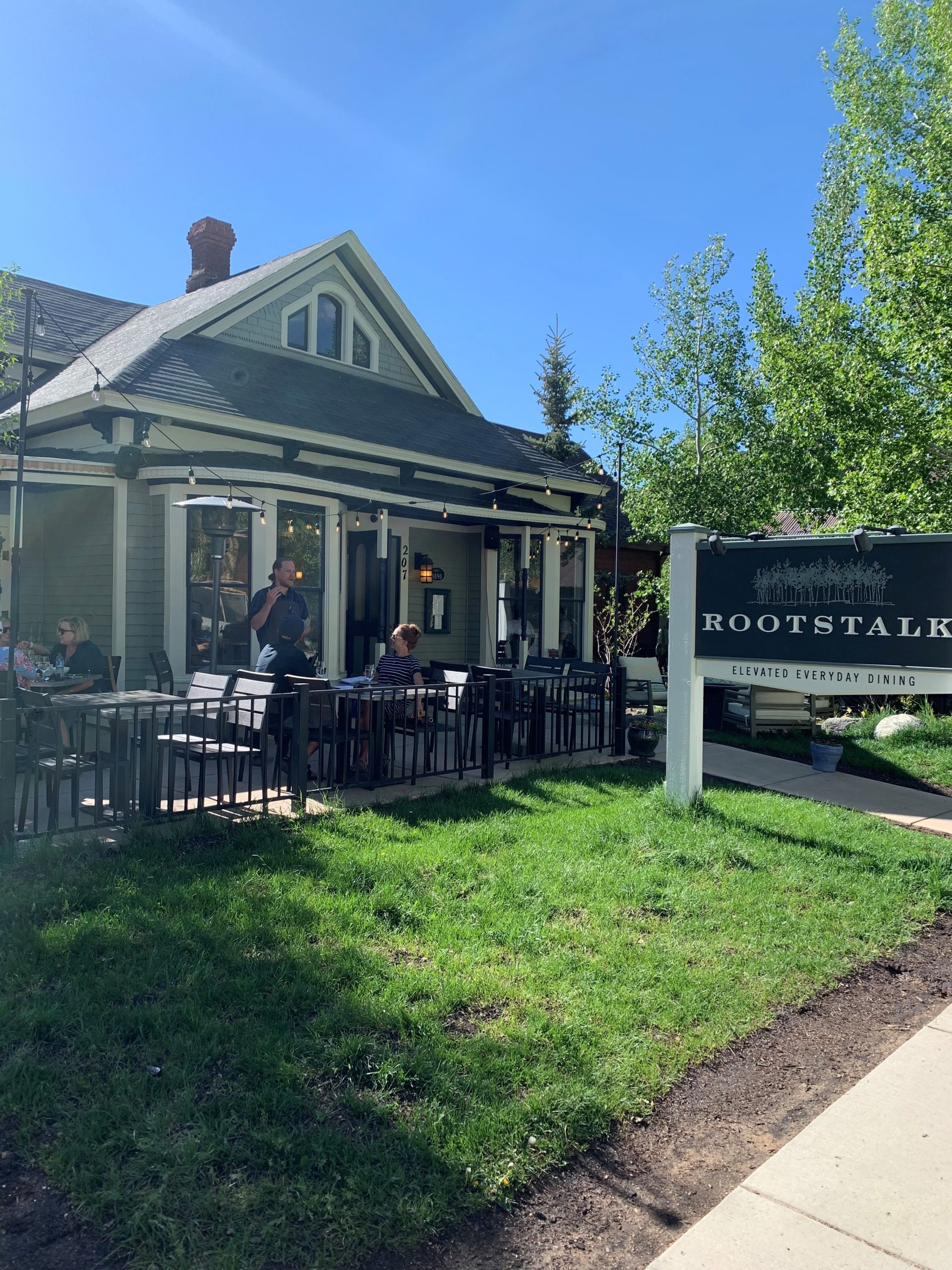 Roostalk Restaurant is located in a charming historic house on Main Street Breckenridge.