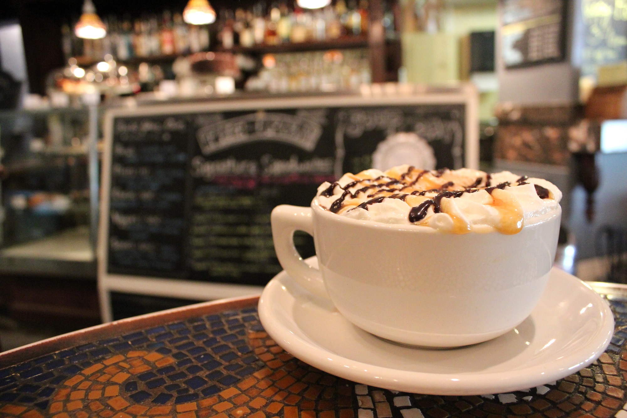 Coffee shop hot chocolate in Breckenridge 