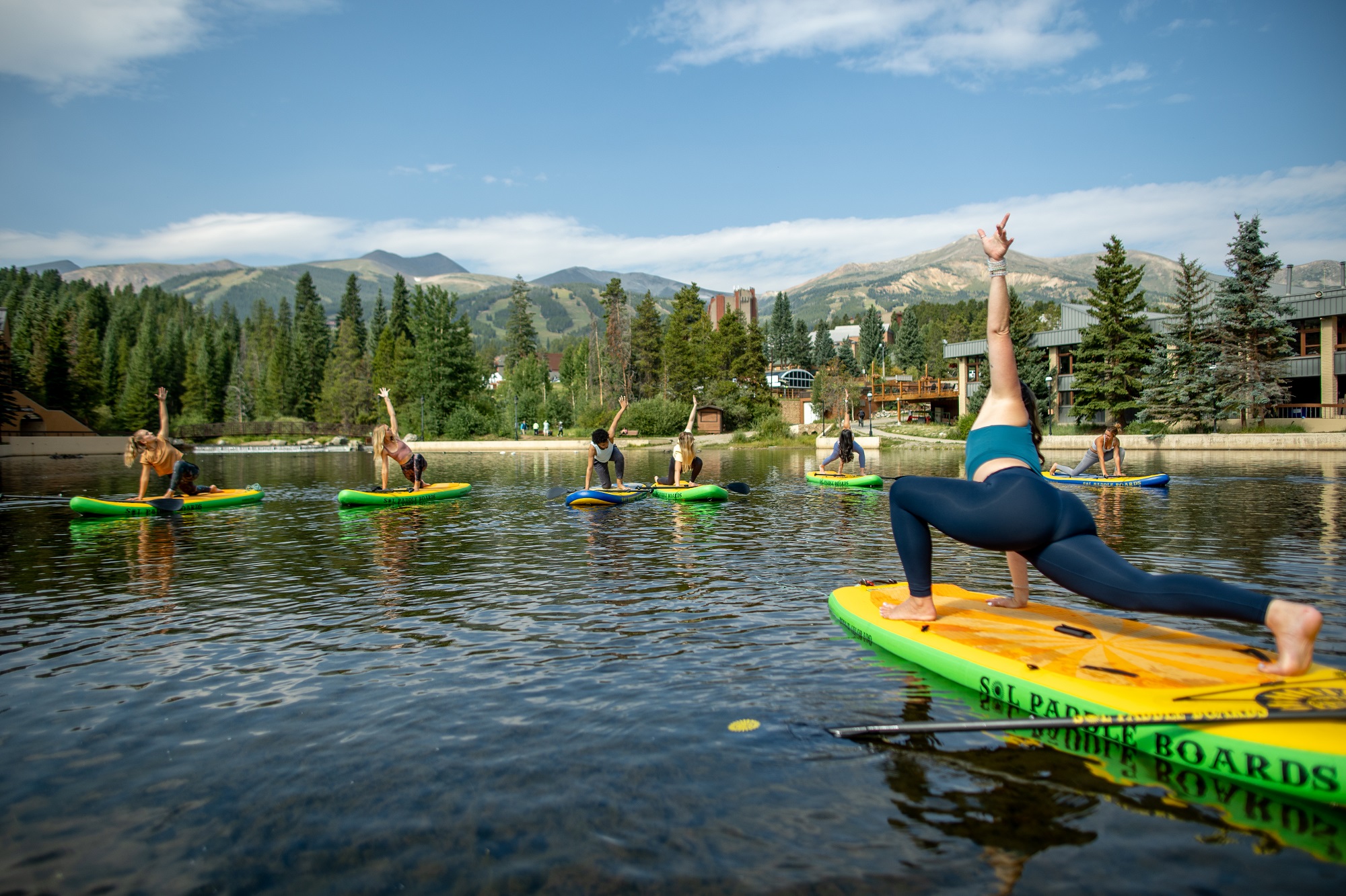 SUP Yoga on Maggie Pond in Breckenridge 