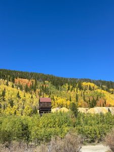 fall leaves and an historic mine.