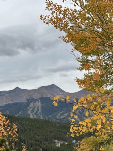 Fall leaves and Breckenridge Ski Resort